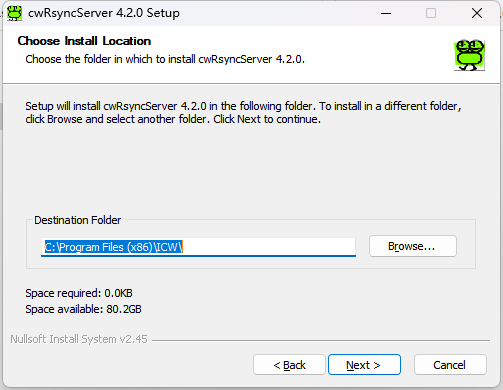 Choose Install Location